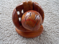 Handcrafted Wooden Baseball And Glove-3D Puzzle