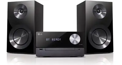 LG Bluetooth speakers with CD player and AM/FM radio, View more