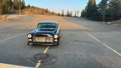 PRO STREET 55 /BBC,/ T 400/9"/POWER RACK AND PINION/AIR RIDE ON FRONT/5 LINK ON REAR WITH SWAY BAR/P...