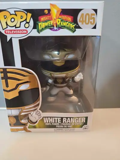 This Funko Pop! Television: Mighty Morphin Power Rangers - White Ranger #405 is in excellent conditi...