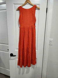 Womens Orange Maxi Dress 
