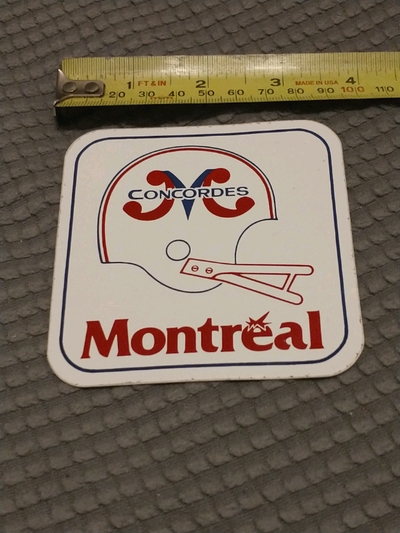 Beautiful, rare CFL defunct Montreal Concordes 1982-1985 sticker, View more