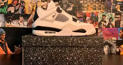 JORDAN 4 MILIATARY BLACK MENS SIZE 11 AND 6Y / WOMENS 7.5, View more