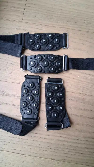 Anti slip Studs Ice Cleats Traction Crampons Overshoe Footwear, View more