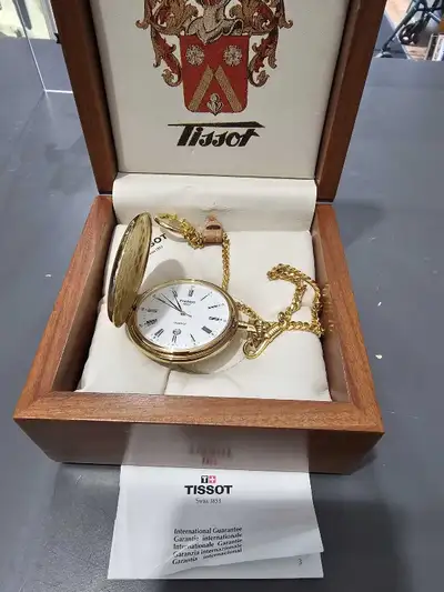 Tissot Savonnette pocket watch with reference number T83.4.553.13 (often listed as T83455313) featur...