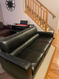 Leather 3 seat sofa and matching love seat - Free 