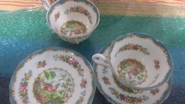 Pr old vintage  royal albert chelson bird  cups-saucers no839184 in Arts & Collectibles in City of Toronto
