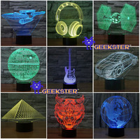 NEW! - 3D Illusion lights! - Many styles! - FREE SHIPPING!