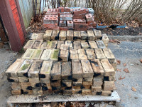 Reclaimed bricks for sale. Yellow brick 1.00 a piece.  Red .50