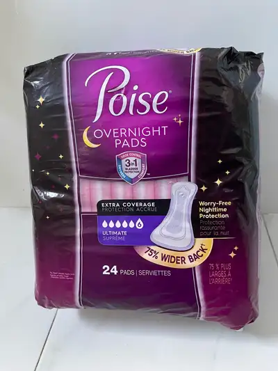 NEW OVERNIGHT INCONTINENCE PADS, View more