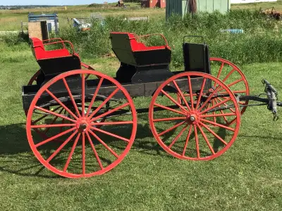 FOUR SEATER TWO HORSE BUGGY, View more