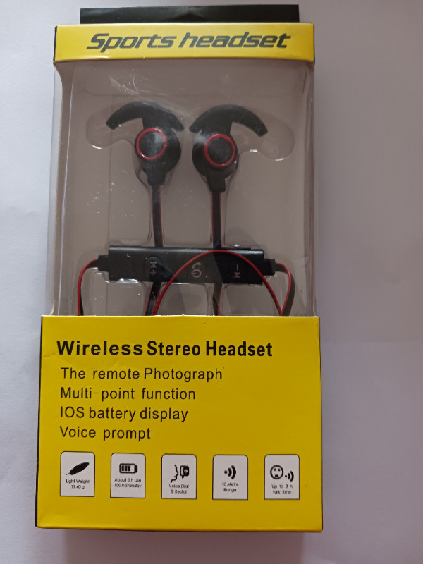 Wireless stereo sports headset.  New in sealed box. in General Electronics in City of Halifax