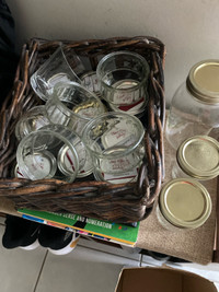 Various jars and glass cups - good for crafting/preserving