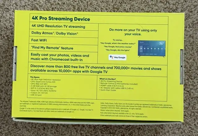 ONN 4K Pro Streaming Device (Google TV) – Brand New in Box | Other | St ...