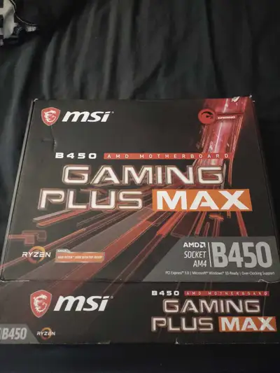 MSI b450 gaming plus max motherboard, View more