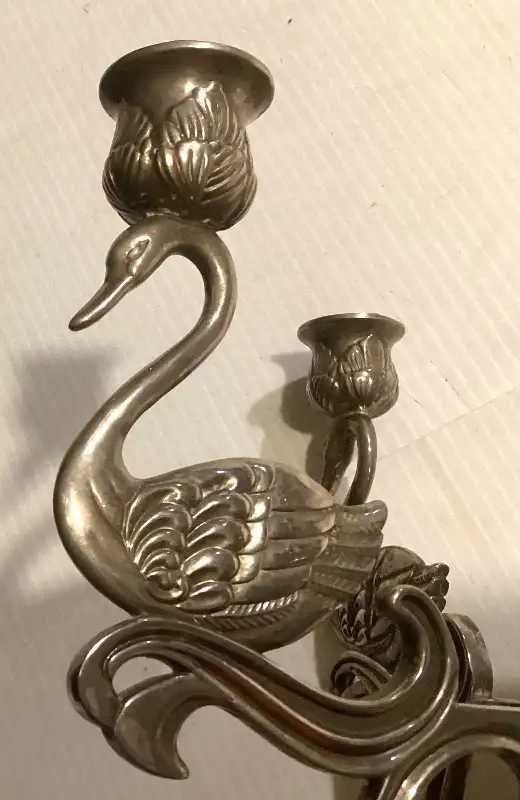 Vintage Silver Plated Swans Candelabra Centrepiece in Arts & Collectibles in St. Catharines - Image 2