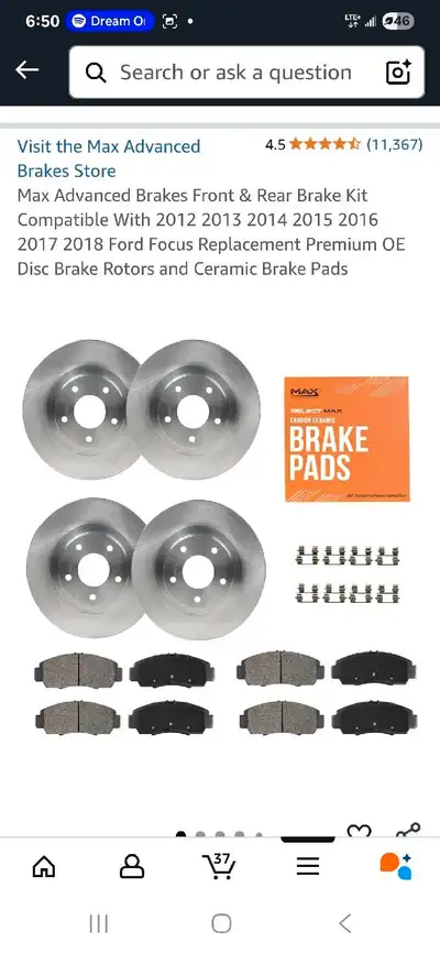 breaks and routers (front and back) for 2012 for focus se, the car is also being parted out, if your...