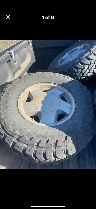 I am selling a set of four Toyo Open Country mud tires, ideal for SUVs and light trucks, offering ex...