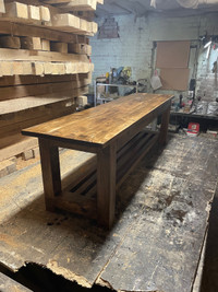 Wood bench solid hardwoods
