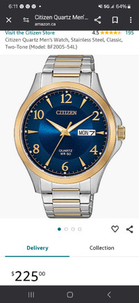 Citizen stainless steel men's watch