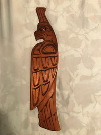 Vintage Coast Salish Totem Carving-Thunderbird