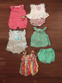 5 x summer outfits 0-3 months (z)