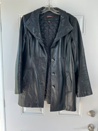 Leather 3/4 Length Woman’s Coat 