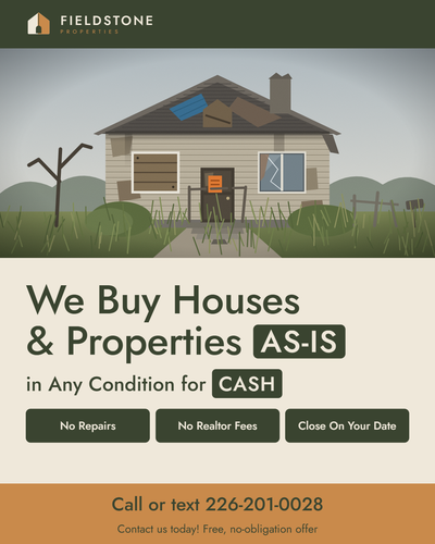 Need to sell your house fast? Fieldstone Properties buys houses and properties in any condition, as-...