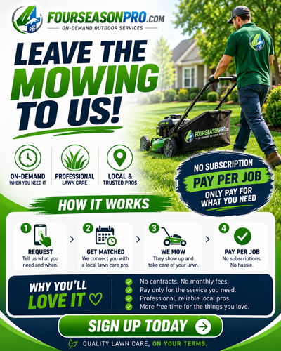 FourSeasonPro.com ON DEMAND Yard Service near you., View more