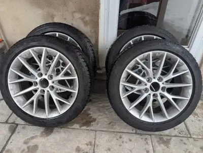 OEM BMW 17" wheels 5x120 bolt pattern 72.6 center bore 35 offset Continental Winter Contact Sport ti...