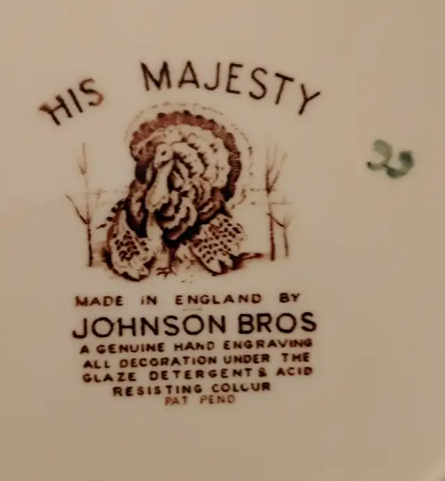 Johnson Bros Majesty Turkey Plates in Kitchen & Dining Wares in Guelph - Image 4