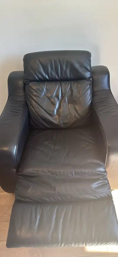 Mobilia Black Leather Recliner Chair, View more