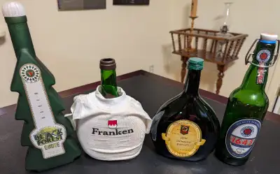 EMPTY GERMAN WINE AND LIQUOR BOTTLES, View more