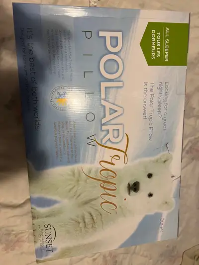Polar tropic memory foam cooling pillow Queen size Brand New, View more