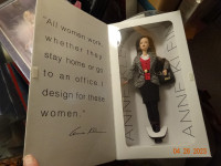 Barbie doll, Ann Klein designer , 1997, nrfb,black check jacket
