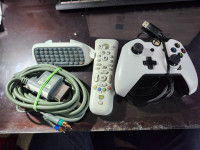 XBOX 360 - WIRELESS CONTROLLER/REMOTE/CHATPAD/HD AV CABLE - LOT