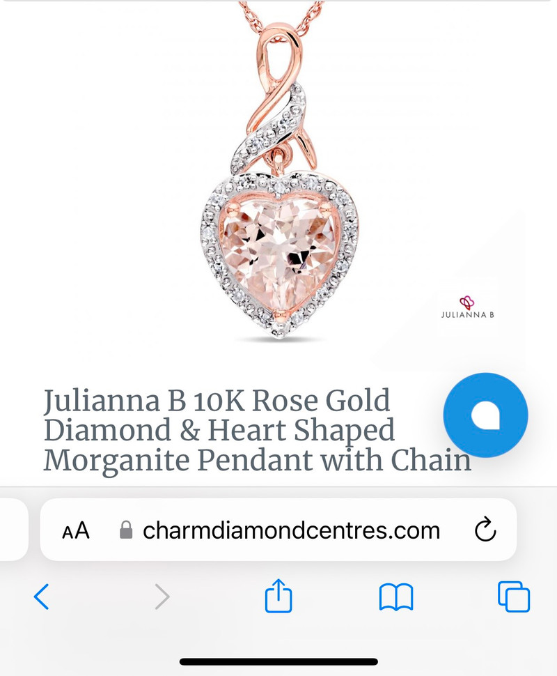 Julianna B 10K Rose Gold Diamond Necklace | Jewellery & Watches | City ...
