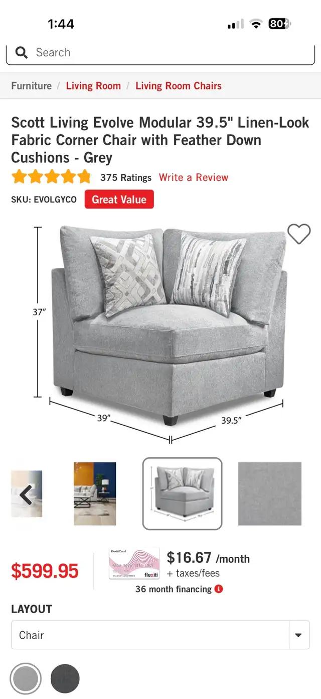 Scott Living Evolve Modular Sectional Sofa in Couches & Futons in Bedford - Image 4