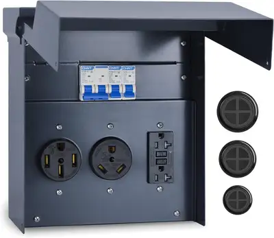 NEUF: Panneau électrique camping-car prises UL 50 30 20 A, View more