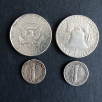 US Silver (.90)  Franklin Half Dollars & Mercury Dimes