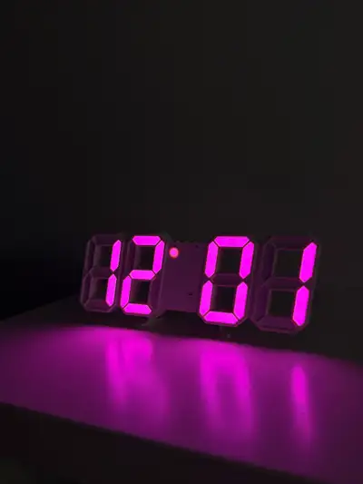 Horloge numérique 3D Rose, View more