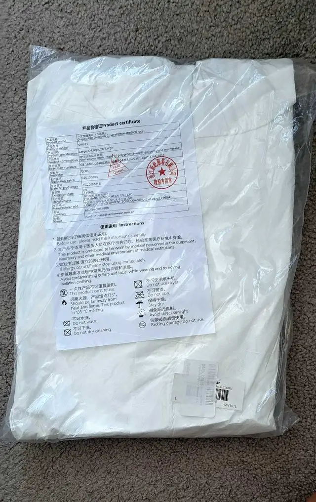 Seniorwear Disposable Isolation Coverall
