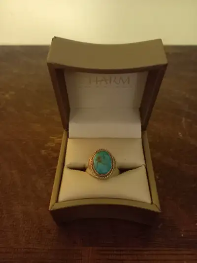 Antique Silver and Turqouise Ring, View more