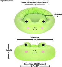 SQUISHMALLOWS 20" WENDY FROG PET BED