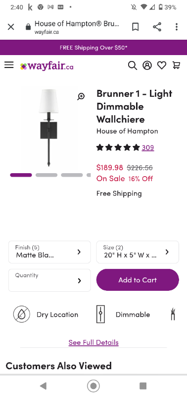 Brunner 1,light  dimmable wallchiere brand new in Other in Owen Sound - Image 2