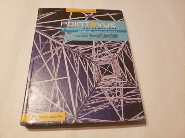 Point de vue, Mathématique 2e cycle du  secondaire  2e année dans Manuels  à Laval/Rive Nord