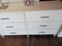 Solid wood white cream dresser with nightstand/free delivery!