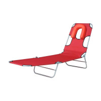 Outsunny Outdoor Lounge Chair, Adjustable Folding Chaise Lounge 