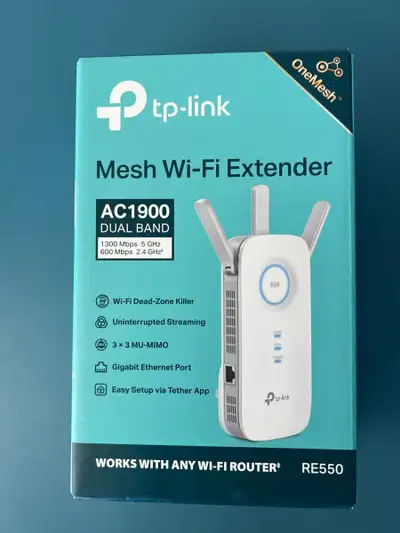 TP LINK RE550 AC1900 WIFI RANGE EXTENDER-NEW IN BOX-40.00, View more