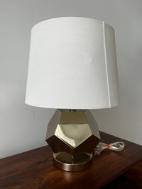 White and Gold Structube Table Lamp